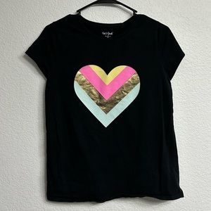 Cat & Jack Girls Heart Multi-Color T-Shirt XL (14/16) PLUS